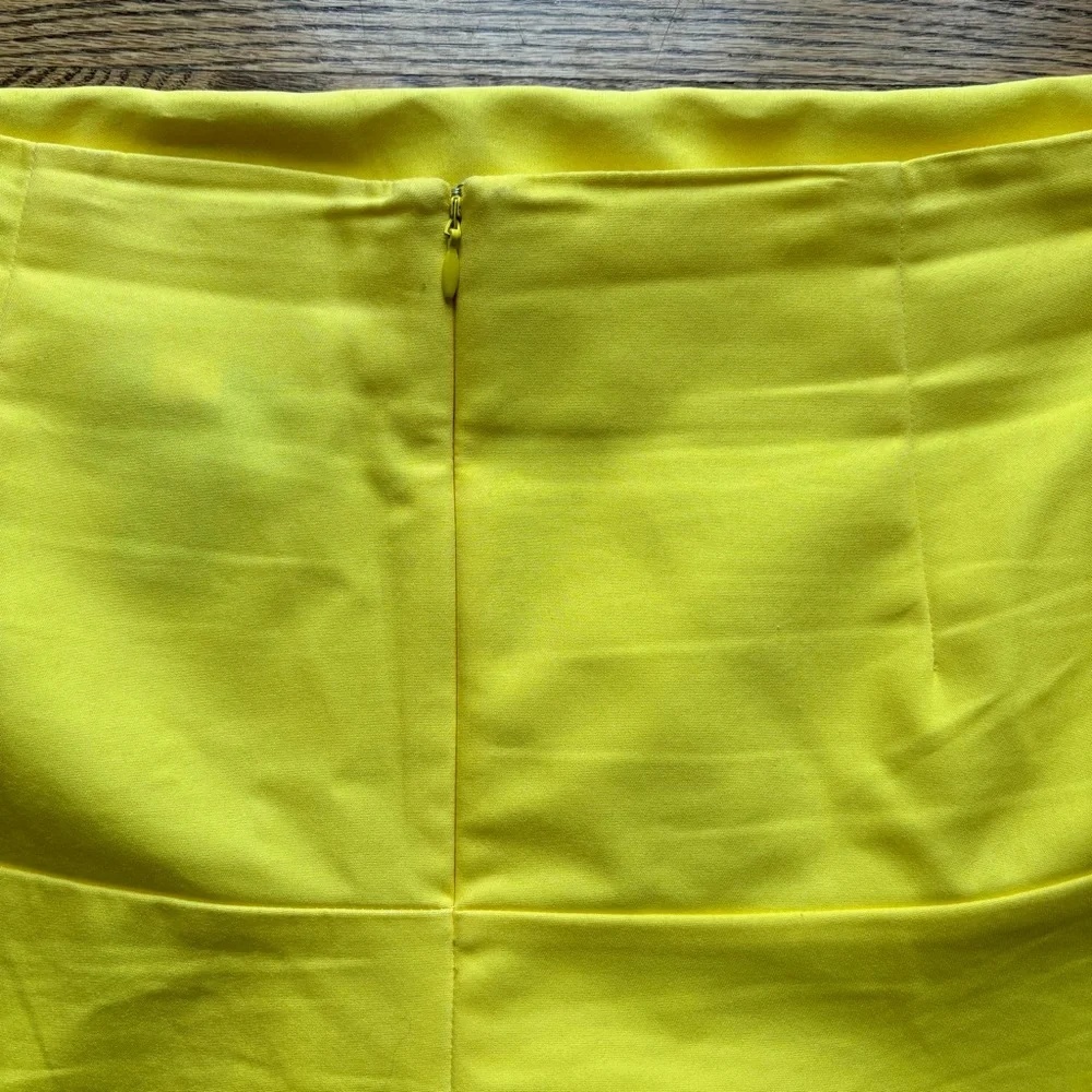 Lane Bryant Yellow Fit and Flare Mini‎ Skirt Plus Size 22 Stretch Cotton Blend